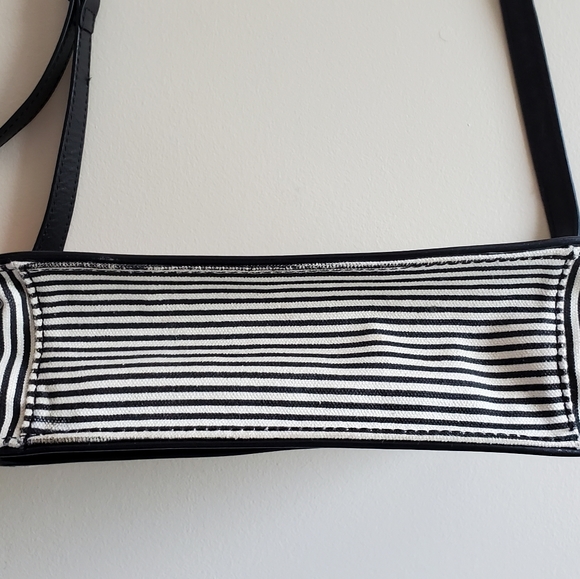 Vintage Kate Spade Striped black and white Canvas Crossbody Bag RARE - Picture 15 of 16